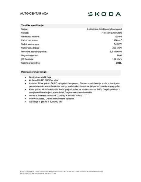 Škoda Superb Selection DSG 4x4