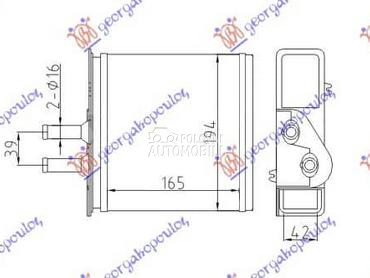 GREJAC KABINE (165x194x42) za Lancia Ypsilon od 1996. do 2003. god.