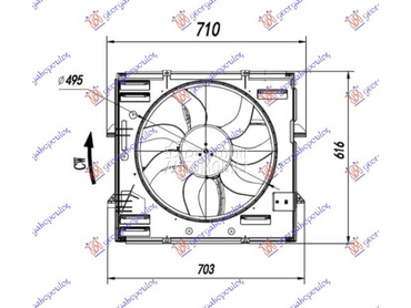 VENTILATOR KOMPLET (2.0... za Volkswagen Amarok od 2010. do 2016. god.