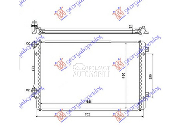 HLADNJAK MOTORA za Škoda Octavia od 2008. do 2013. god.