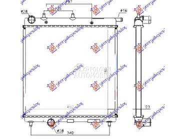 HLADNJAK MOTORA 1.4 HDi... za Citroen C3 od 2002. do 2010. god.