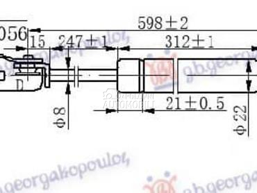 AMORTIZER GEPEK VRATA 200... za Suzuki Swift od 1996. do 2005. god.