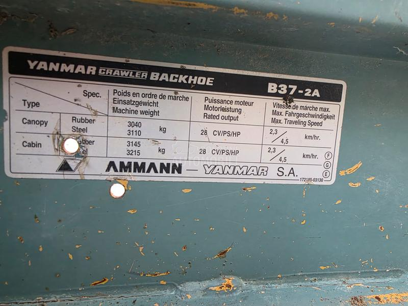 Yanmar B37 2a