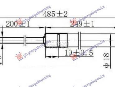 AMORTIZER GEPEK VRATA 3/5... za Ford Focus od 2004. do 2008. god.