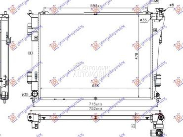 HLADNJAK MOTORA za Hyundai Sonata od 2011. do 2015. god.