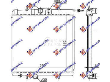 HLADNJAK MOTORA 1.1/1.6 8V... za Peugeot 206 od 1998. do 2009. god.