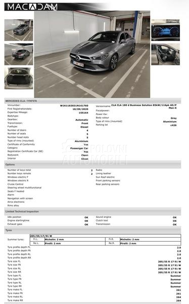 Mercedes Benz CLA 180 d PANO/MB/MEMO