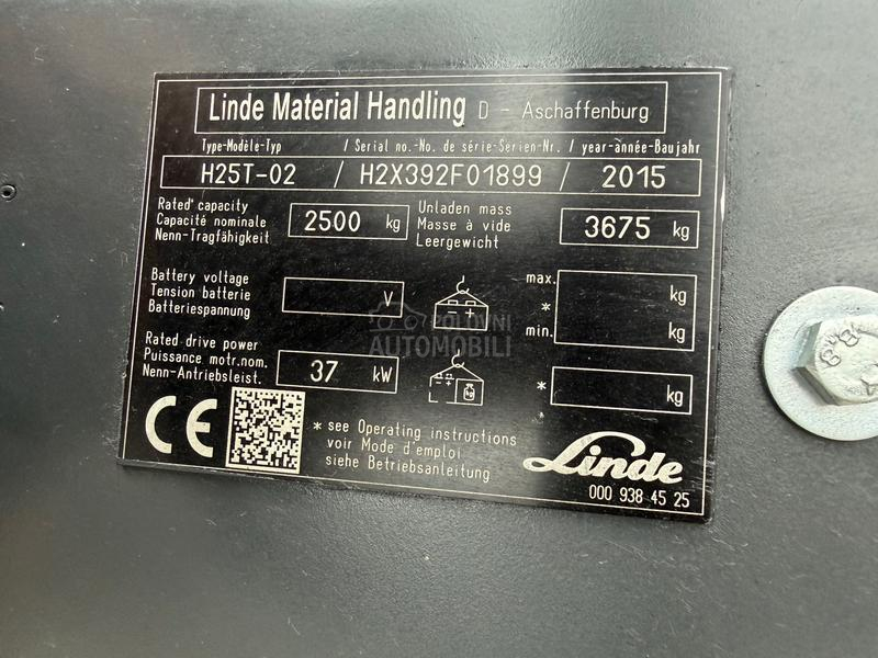 Linde H 25 Pozicioner