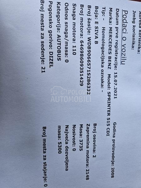 Mercedes Benz Sprinter 515 cdi