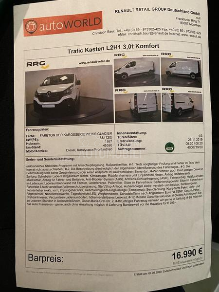 Renault Trafic 2.0dci H1L2