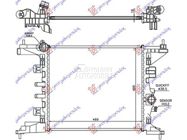 HLADNJAK MOTORA 1.4i/16V... za Opel Meriva za 2014. god.