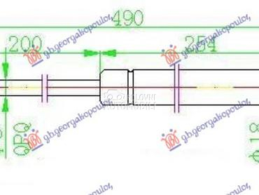 AMORTIZER GEPEK VRATA... za Škoda Octavia od 2004. do 2008. god.