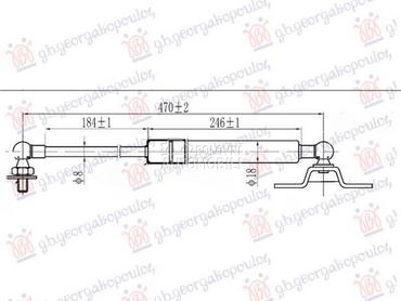 AMORTIZER GEPEK VRATA 206... za Mitsubishi Colt od 1996. do 1999. god.