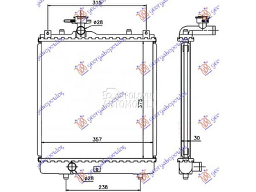 HLADNJAK MOTORA 1.3 (/-)... za Suzuki Ignis od 2000. do 2008. god.