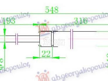 AMORTIZER GEPEK VRATA 520... za Volkswagen Golf 7 od 2013. do 2017. god.