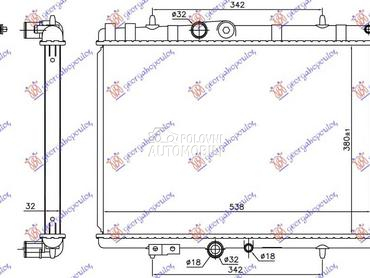 HLADNJAK MOTORA 2.2 Hdi DIZEL za Citroen C5 od 2004. do 2008. god.