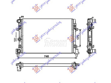 HLADNJAK MOTORA 1.2/1.6... za Škoda Roomster od 2006. do 2010. god.