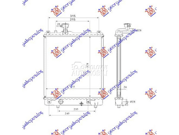 HLADNJAK MOTORA za Opel Agila od 1999. do 2008. god.
