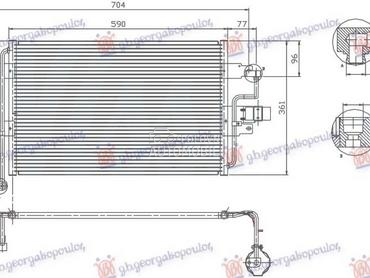 HLADNJAK KLIME 1.9 DIZEL TDI za Volkswagen Golf 4 od 1998. do 2004. god.