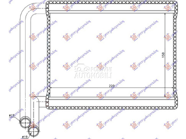 GREJAC KABINE (150x220x16) za Kia Rio od 2005. do 2011. god.