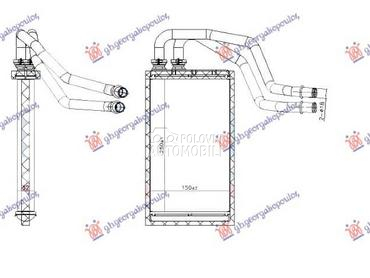 GREJAC KABINE (250x154x32) za Mercedes Benz V Klasa za 2020. god.