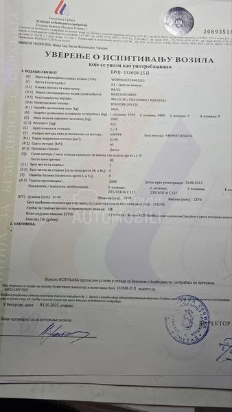 Mercedes Benz Sprinter 