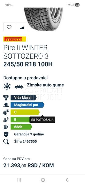 Pirelli 245/50 R18 Zimska