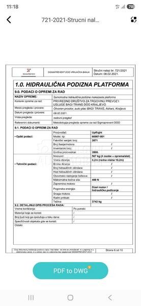 platforma 4x4 dizel 10m