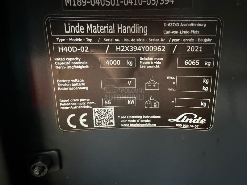 Linde H 40 Pozicioner