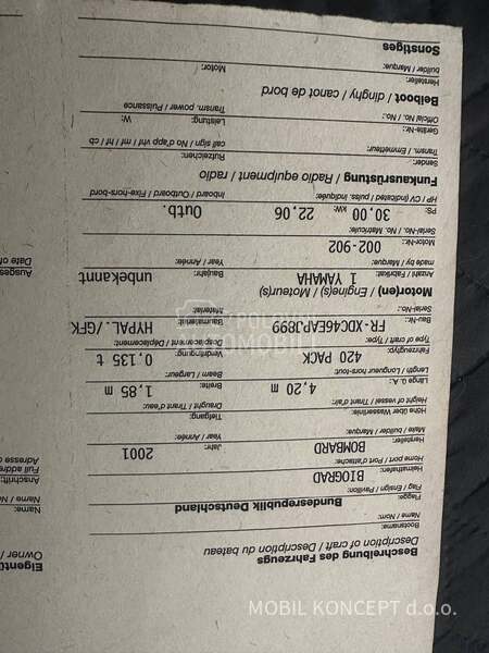 Zodiac BOMBARD 420 YAMAHA 30