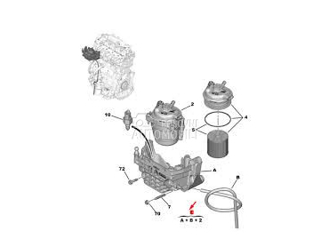 Nosac filtera goriva 2.0hdi za Peugeot 308, Expert, 3008 ... od 2018. do 2025. god.