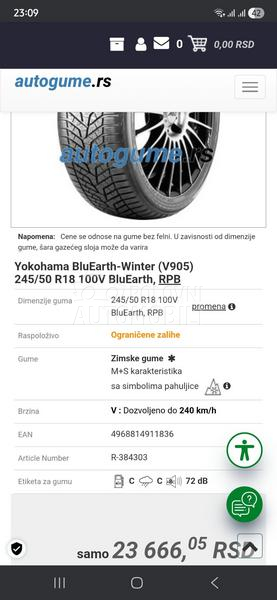 Yokohama 245/50 R18 Zimska