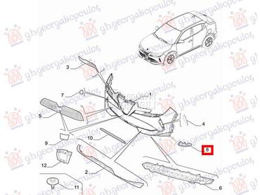 SPOJLER PREDNJEG BRANIKA BO... za Alfa Romeo Ostalo od 2024. do 2026. god.