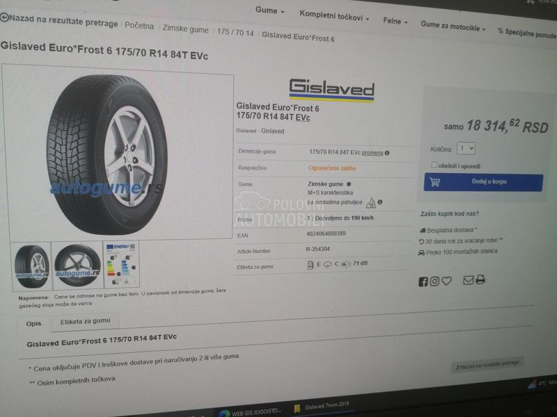 Gislaved 175/70 R14 Zimska