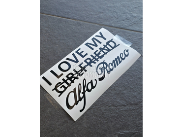 I love my Alfa nalepnica NOVO za Alfa Romeo Ostalo
