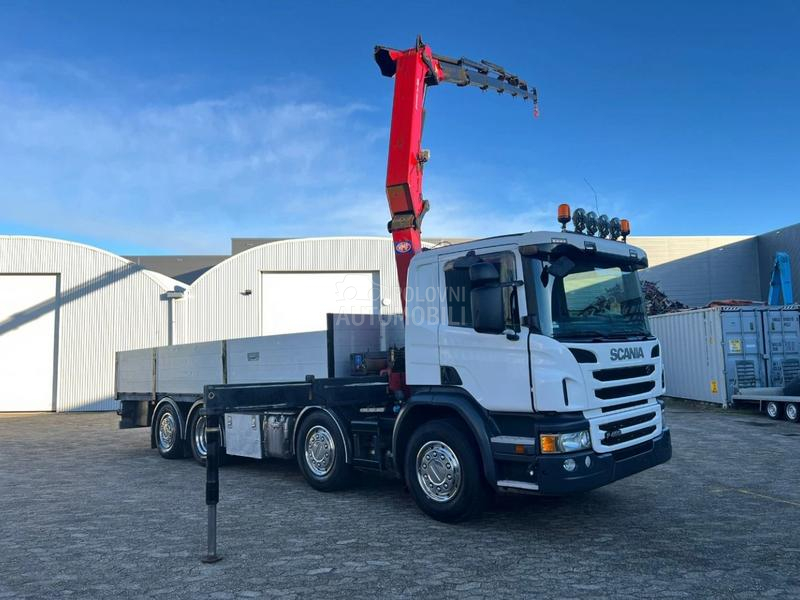 Scania P450/Flatbed,Kran/LTK323