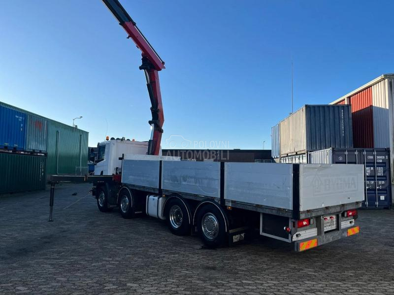 Scania P450/Flatbed,Kran/LTK323