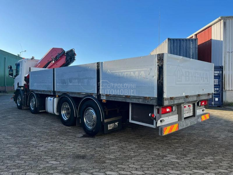 Scania P450/Flatbed,Kran/LTK323