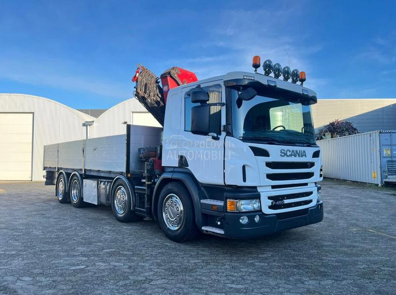 Scania P450/Flatbed,Kran/LTK323