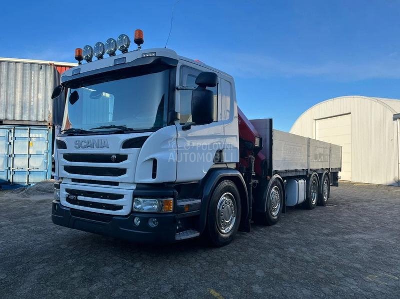 Scania P450/Flatbed,Kran/LTK323