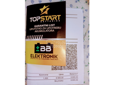 Akumulator 75 ampera za Citroen Xsara Picasso od 1999. do 2010. god.