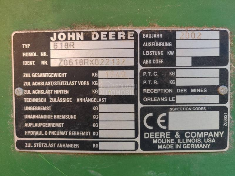 John Deere 618R