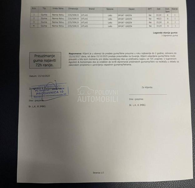 Ostalo 235/50 R19 Letnja