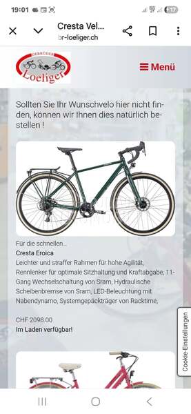 Cresta Eroica 11s  Vel.XL