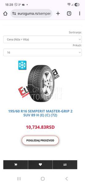 Semperit 195/60 R16 Zimska