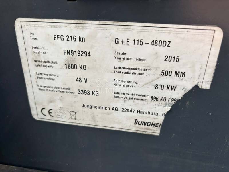 Jungheinrich EFG216 kn