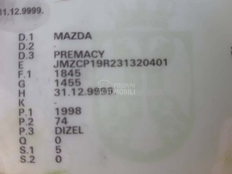 Mazda Premacy 20d