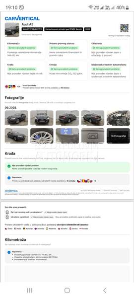 Audi A5 2.0/40g-tron/CNG/360