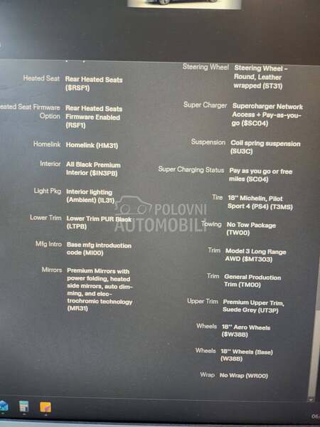 Tesla Model 3 LONGE RANGE 4X4