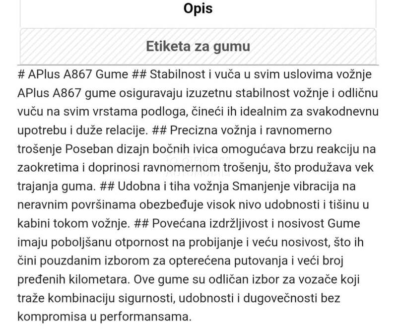 Ostalo 235/65 R16 Letnja